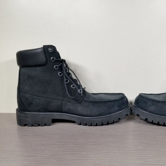 Timberland Icon 6-Inch Moc Fashion Boot, Black Leather, Mens Size Left-8.5 / R-9 - Picture 6 of 12